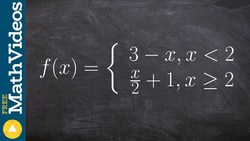 Learn how to evaluate the limit of a piecewise function Instructional Video
