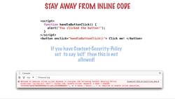 Web Security: Common Vulnerabilities And Their Mitigation - Stay away from inline code and the eval() function Instructional Video