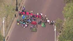 Aerial views as Extinction Rebellion block The Mall News Clip