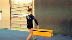 How to Do a Round Off Handspring Drill in Gymnastics Instructional Video