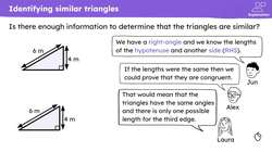 Checking and securing understanding of similar triangles Instructional Video