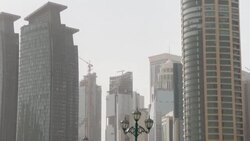 CLEAN : Construction cranes reshape Doha's skyline as the 200-day World Cup countdown approaches News Clip