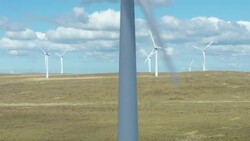 Wind turbines on a wind farm News Clip