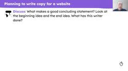 Planning and writing website content Instructional Video