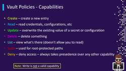 HashiCorp Certified - Vault Associate Course - Vault Policies—Capabilities Instructional Video