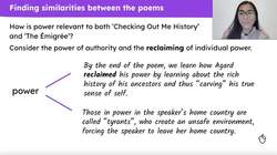 Comparing ‘Checking Out Me History’ and ‘The Émigrée’ Instructional Video