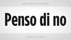 How to Say "No" in Italian Instructional Video