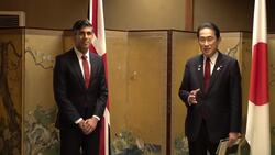 Sunak and Kishida exchange warm words in Hiroshima News Clip