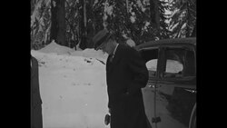 Harry Hopkins visits the Timberline Lodge project at Mt. Hood, Oregon News Clip