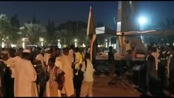CLEAN : Sudanese pro-military protesters rally in Khartoum News Clip