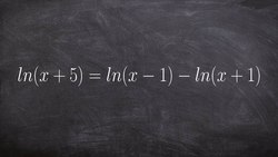 Solving a logarithmic equation with two extraneous solutions Instructional Video