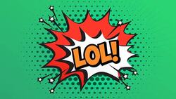 LOL Word Retro Cartoon Comic Bubbles Popup Style Expressions. Stock Footage