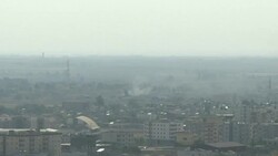 CLEAN : Smoke billows from Ras Al-ain after Turkey announced truce News Clip