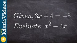 ACT SAT Prep Learn how to evaluate an expression for a given value Instructional Video
