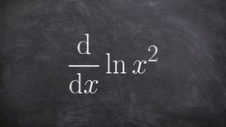 Using the power rule of logarithms to take the derivative of a natural log Instructional Video