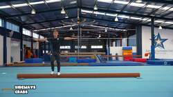 Elementary gymnastics - Beam - 3 sideways crabs Instructional Video