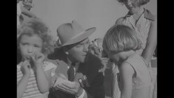 Gens. LeMay and Doolittle present replica B-47 to actor Jimmy Stewart at the eighth annual Air Force Association Convention in Omaha, NE News Clip