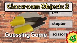 Classroom objects | A Guessing Game | +Free Worksheets | Part 2 | English ESL Activities Instructional Video