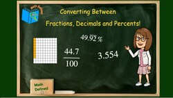 Converting Between Fractions, Decimals and Percents Instructional Video