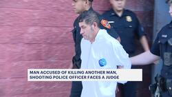 Murder suspect accused of shooting police officer in face held without bail News Clip