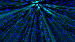 Technology God rays in space with abstract objects Stock Footage