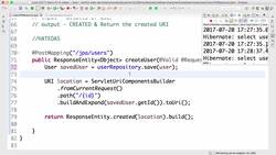Master Microservices with Spring Boot and Spring Cloud - Step 32 – Updating POST and DELETE Methods on User Resource to Use JPA Instructional Video