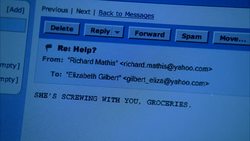 CLOSE ANGLE OF LAPTOP SCREEN WITH OPEN EMAIL CORRESPONDENCE. COMPUTERS. Stock Footage