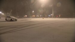 Checking out the snowy conditions in Plainview News Clip