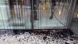 Extinction Rebellion splash GB News office building with paint in protest against media organisation News Clip