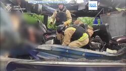 Russian drone strike on passenger bus kills nine in northeastern Ukraine News Clip