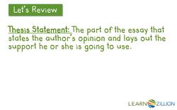 Writing the Argument for a Thesis Statement: Turning Purpose into Claim Instructional Video