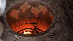 Tone or Torne or Turne for Baking a Georgian Shotis Puri or Shoti Bread. Stock Footage