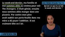 GCSE French Speaking: What did you do last weekend? Instructional Video
