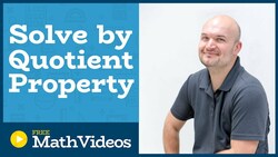 Master Solving Logarithmic Equations using the quotient property of logarithms Instructional Video