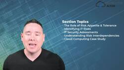 Risk Management 101 for IT Professionals Essential Concepts - Section Introduction - Risk Identification Instructional Video