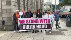 Group gather in support of Nikita Hand as Conor McGregor appeals civil conviction for rape News Clip