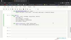 Reinforcement Learning and Deep RL Python Theory and Projects - Agent Class Implemented Instructional Video