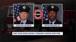 1 year later: Remembering the Port Newark cargo ship fire that killed 2 firefighters News Clip