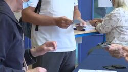 CLEAN : Images of a polling station in Versailles as 2nd round of French regional elections begins News Clip
