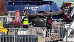 Suspected migrants brought ashore in Dover News Clip