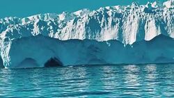 Ice floe floating in the ocean Stock Footage