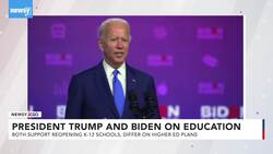 President Trump And Joe Biden Differ On Education Plans News Clip
