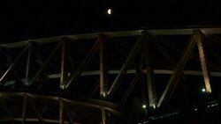 CLEAN : 'Super Blood Moon' eclipse seen from Sydney harbour bridge News Clip