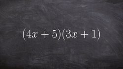 Multiplying Two Binomials Together Using the Box Method - Math Tutorial Instructional Video