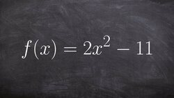 What is the domain and range of a quadratic graph Instructional Video
