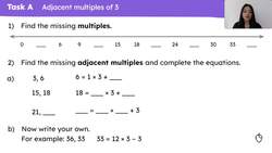 Explain the relationship between adjacent multiples of three Instructional Video