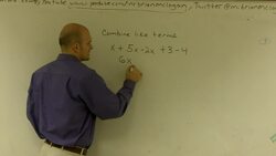 Combining like terms - Linear terms - Basic math help Instructional Video
