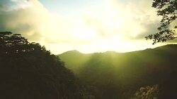 Mountain evening sunset Stock Footage