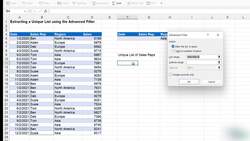 Microsoft Excel 2021365 - Beginner to Advanced - Using the Advanced Filter Instructional Video