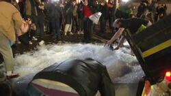 Pubs and bars dump leftover ice on streets in closure protest News Clip